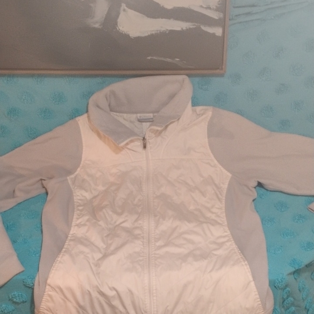Columbia White and Gray Jacket